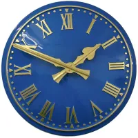 Morecambe Outdoor Clock Service blue dial